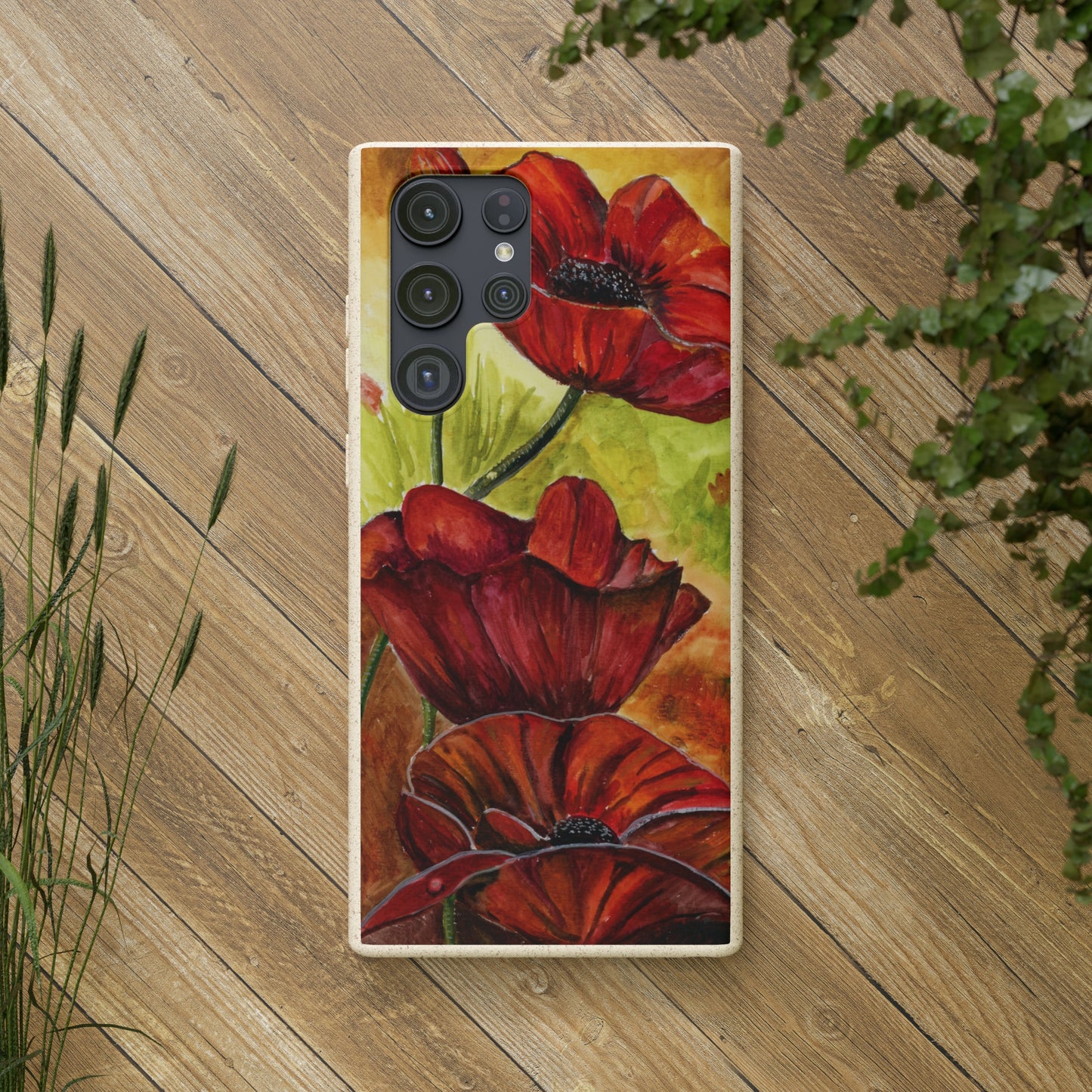 Eco Biodegradable Poppy Love iPhone & Samsung Case