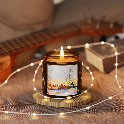 Winter Night Soy Candle in Amber Jar