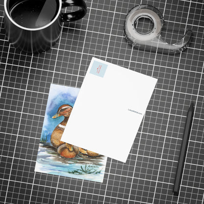 My Beautiful Duckling Watercolor Postcard