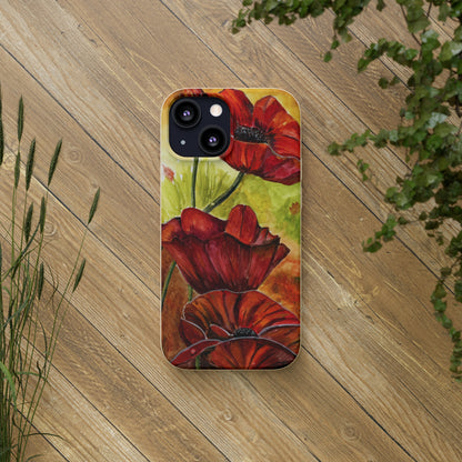 Eco Biodegradable Poppy Love iPhone & Samsung Case