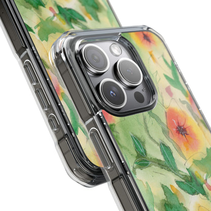 MagSafe® Sunset Flowers Clear Impact Cases (iPhone 16 & others)