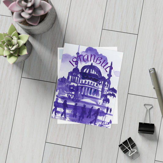 I dream of Istanbul Watercolor Postcard