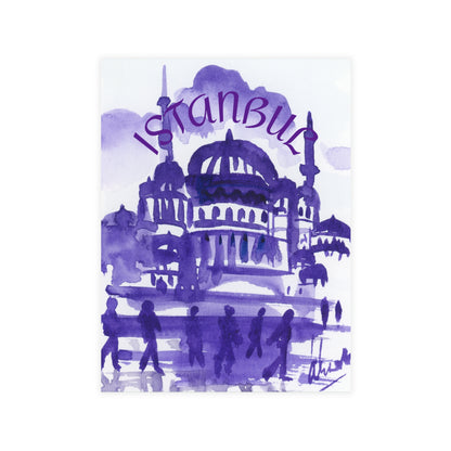 I dream of Istanbul Watercolor Postcard
