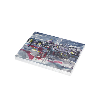 A Night in Istanbul Watercolor Postcards