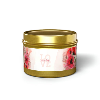 Poppy Love Everyday Tin Candles