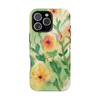 Sunset Flowers MagSafe® Impact Cases (iPhone 16 and others)