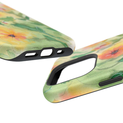 Sunset Flowers MagSafe® Impact Cases (iPhone 16 and others)