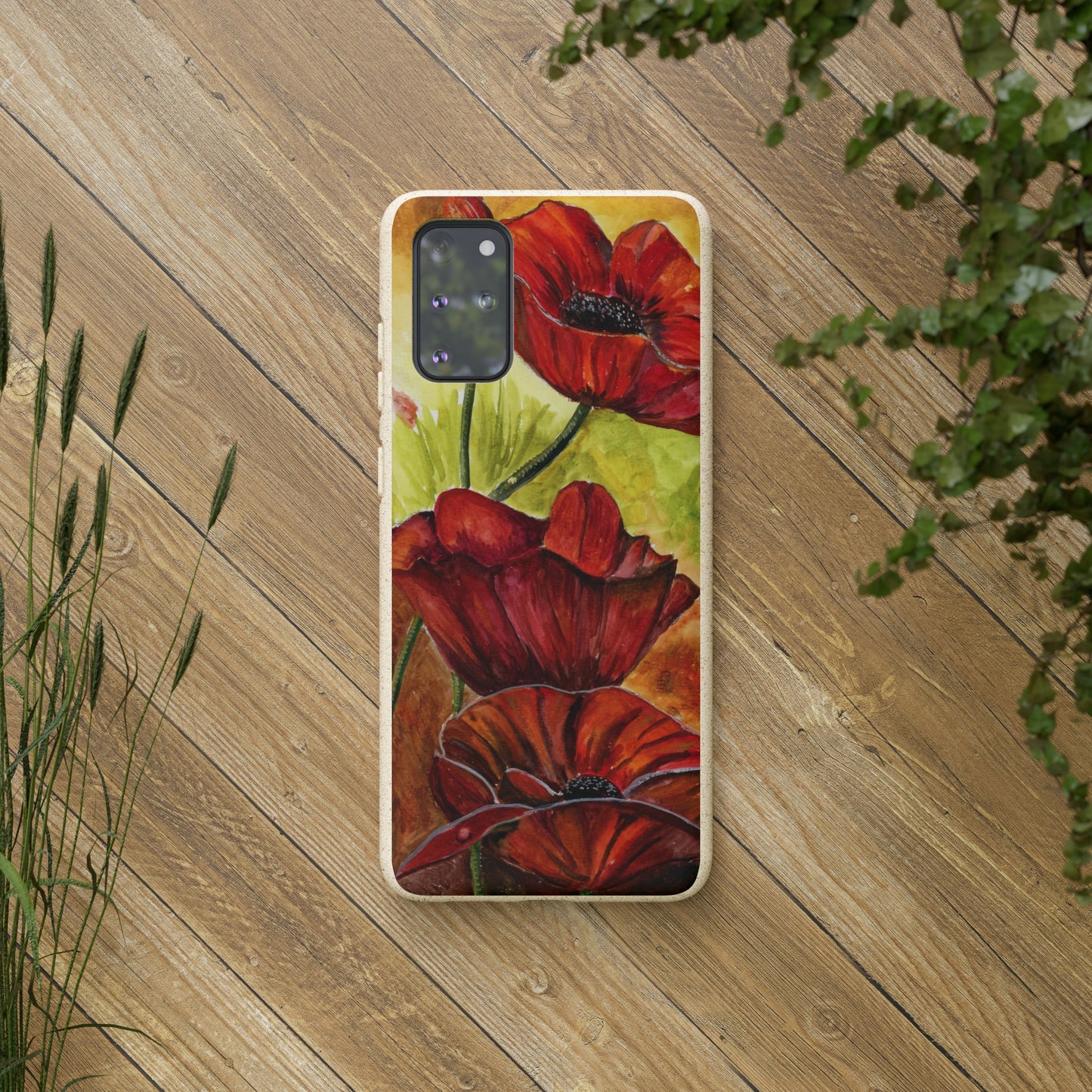 Eco Biodegradable Poppy Love iPhone & Samsung Case