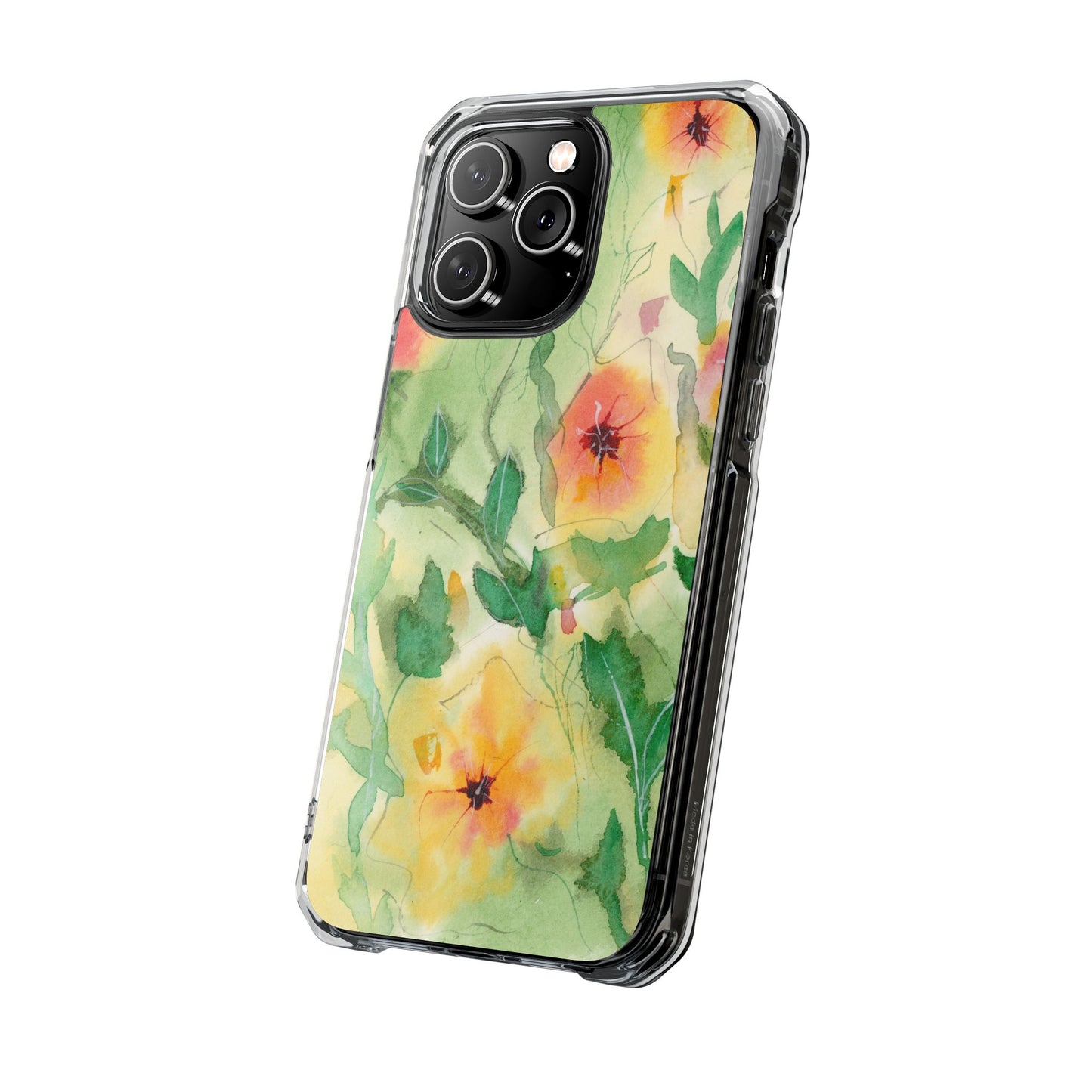 MagSafe® Sunset Flowers Clear Impact Cases (iPhone 16 & others)