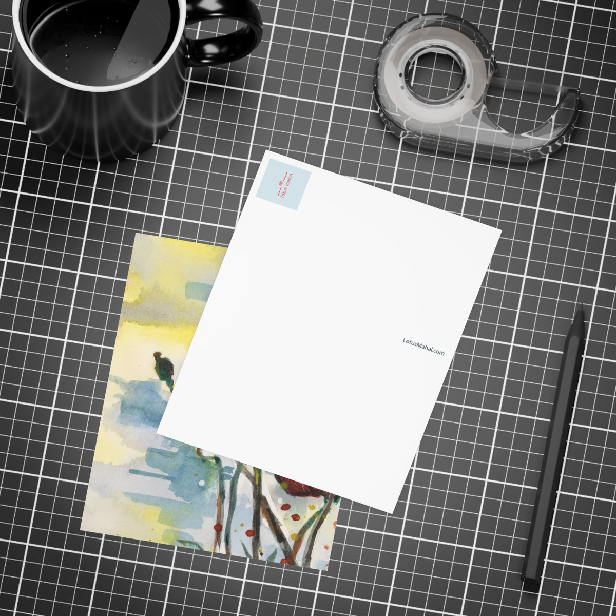Poppy Love Watercolor Postcard