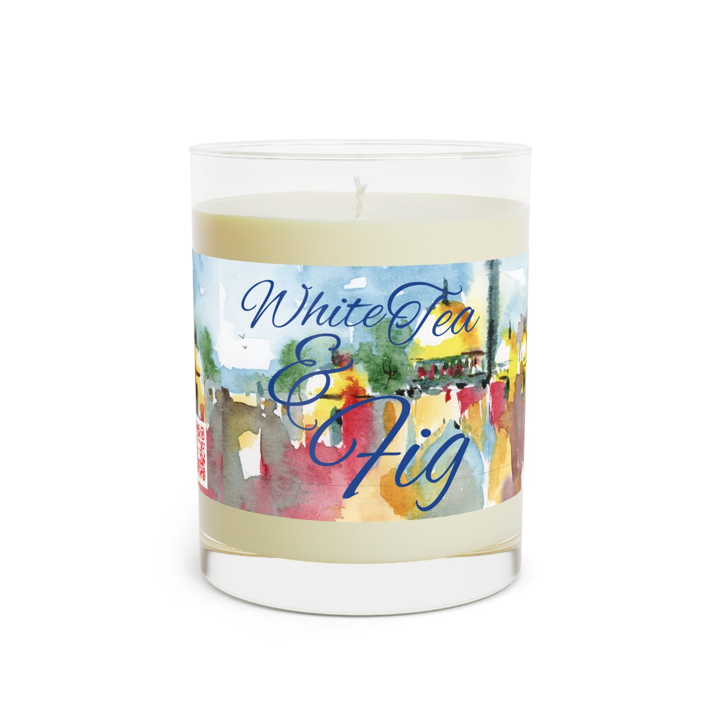 Lotus Mahal Art Soy Wax Glass Candle, 11oz