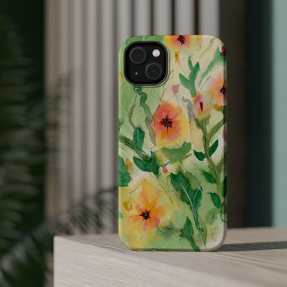 Sunset Flowers MagSafe® Impact Cases (iPhone 16 and others)