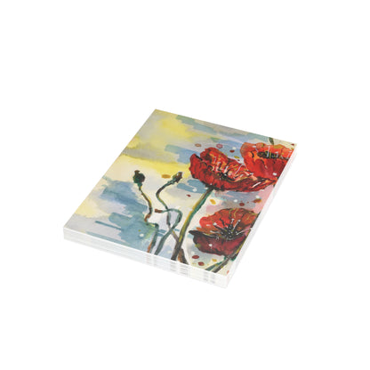 Poppy Love Watercolor Postcard