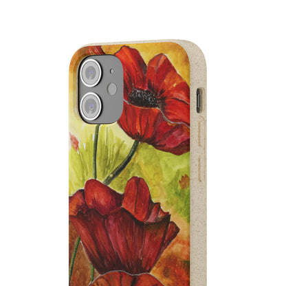 Eco Biodegradable Poppy Love iPhone & Samsung Case