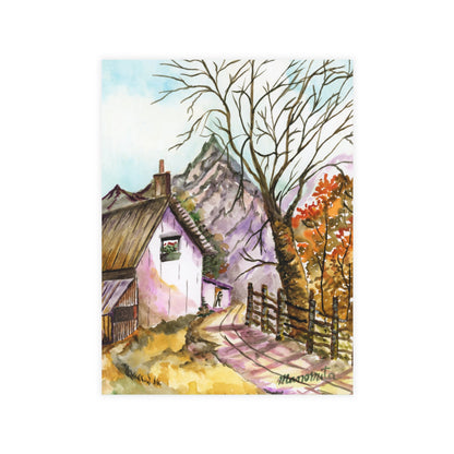 Leaf Peepin' Watercolor Print Postcard