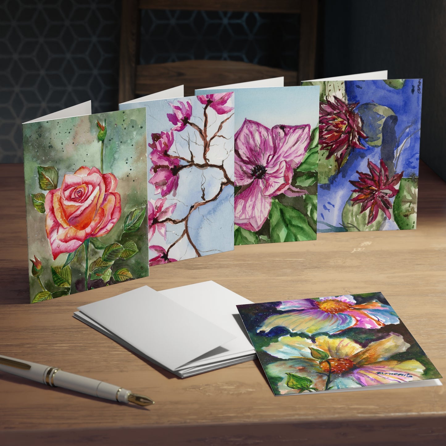 5 Watercolor Any Occassion Greeting Cards (5-Design Pack)