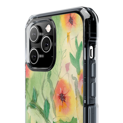 MagSafe® Sunset Flowers Clear Impact Cases (iPhone 16 & others)