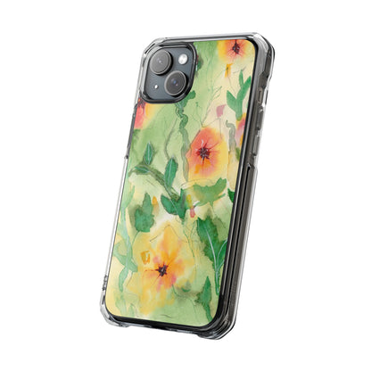 MagSafe® Sunset Flowers Clear Impact Cases (iPhone 16 & others)