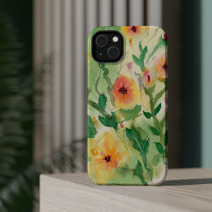 Sunset Flowers MagSafe® Impact Cases (iPhone 16 and others)