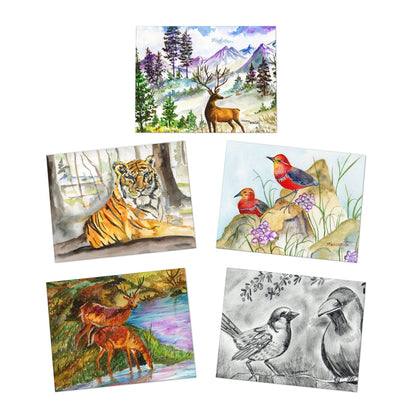 Backyard "Assorted Animals" Greeting Cards - 5-Design Set