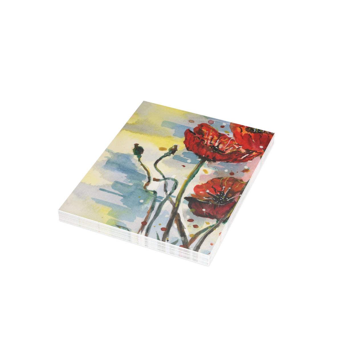 Poppy Love Watercolor Postcard