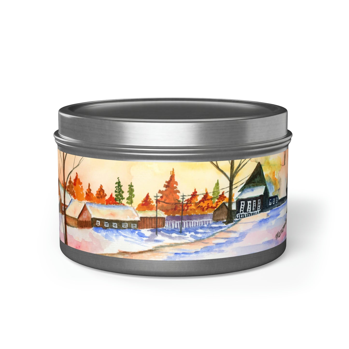 Winter Night Handmade Art Candles