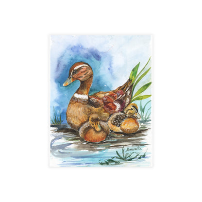 My Beautiful Duckling Watercolor Postcard