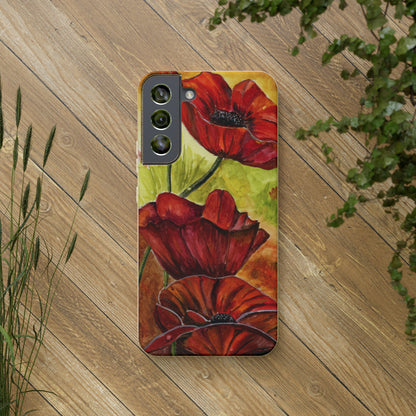 Eco Biodegradable Poppy Love iPhone & Samsung Case