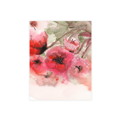 Evening Flowers Holiday Watercolor Print Postcard