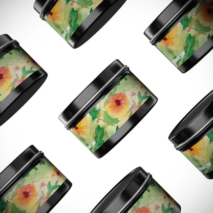 Sunset Flowers Watercolor Art Candles