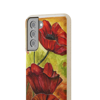 Eco Biodegradable Poppy Love iPhone & Samsung Case