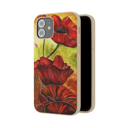 Eco Biodegradable Poppy Love iPhone & Samsung Case