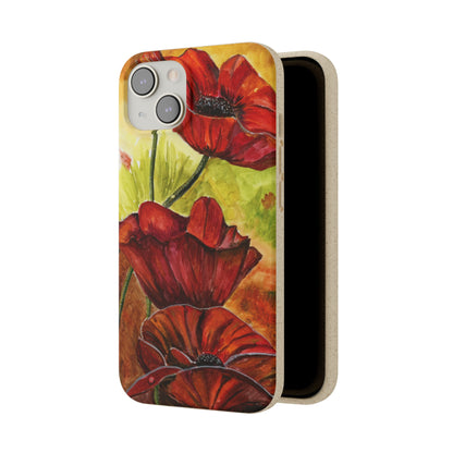 Eco Biodegradable Poppy Love iPhone & Samsung Case