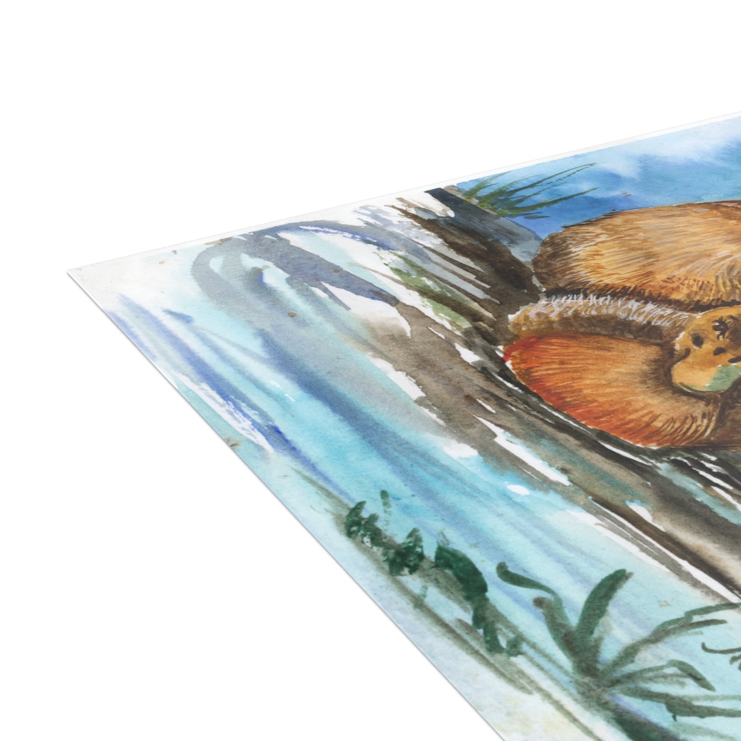 My Beautiful Duckling Watercolor Postcard
