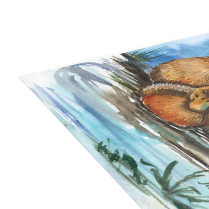 My Beautiful Duckling Watercolor Postcard