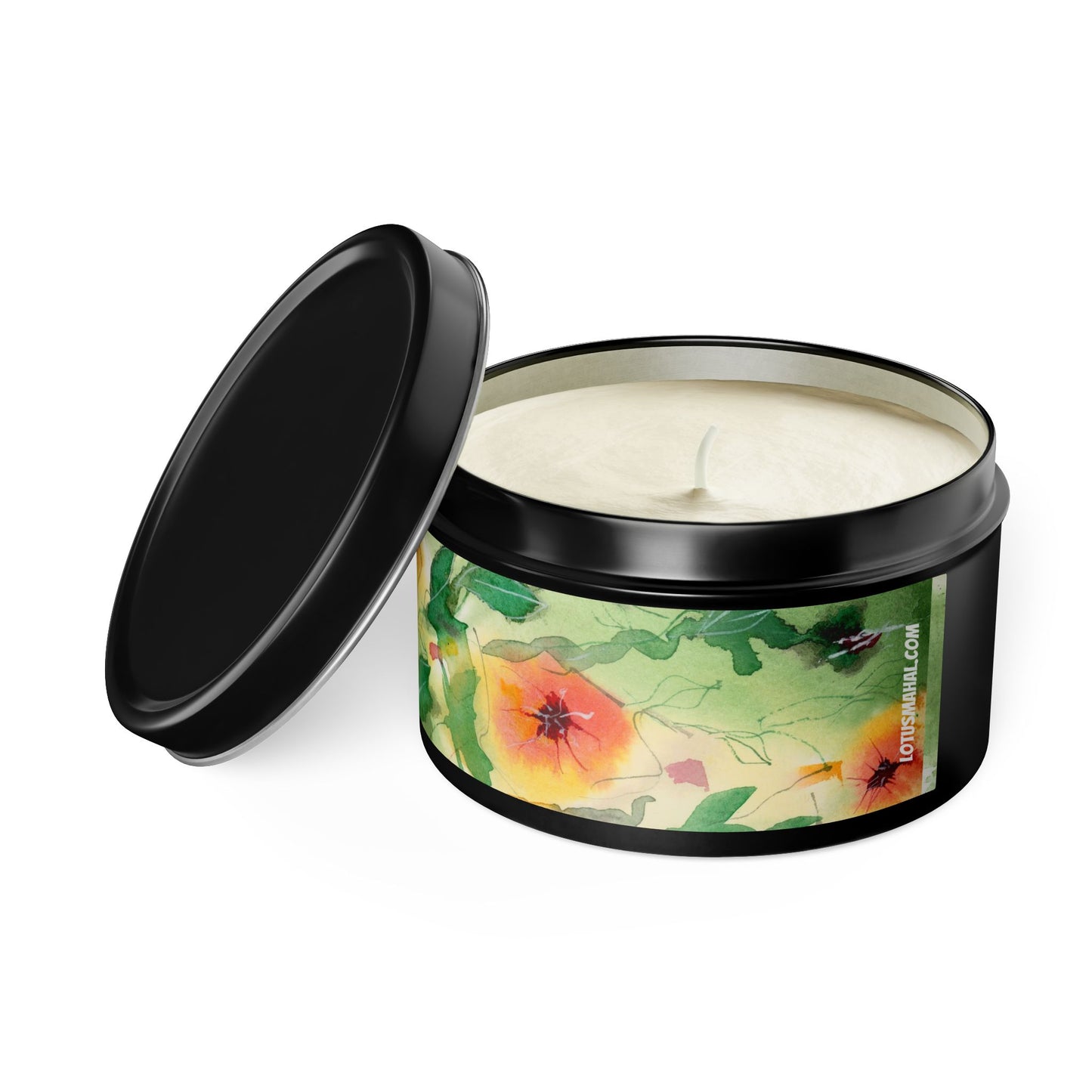 Sunset Flowers Watercolor Art Candles