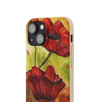 Eco Biodegradable Poppy Love iPhone & Samsung Case