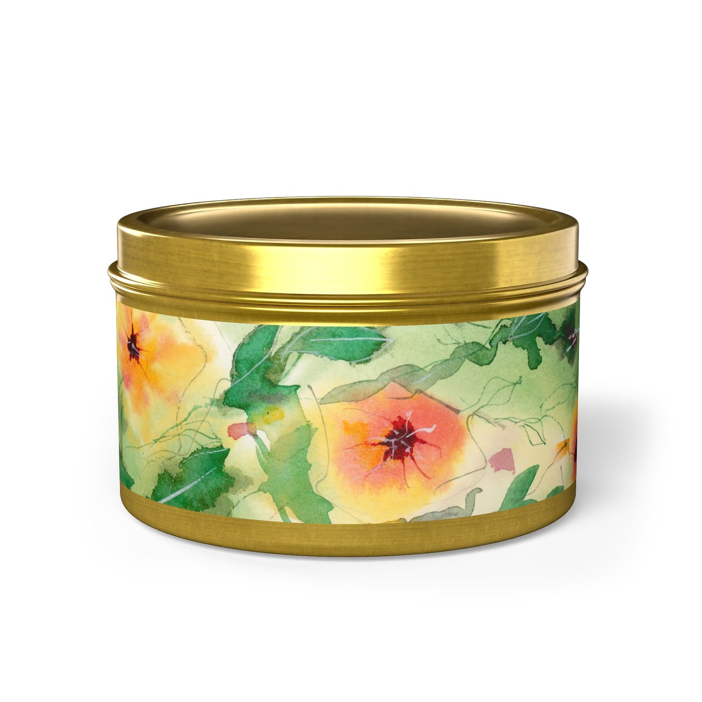 Sunset Flowers Watercolor Art Candles