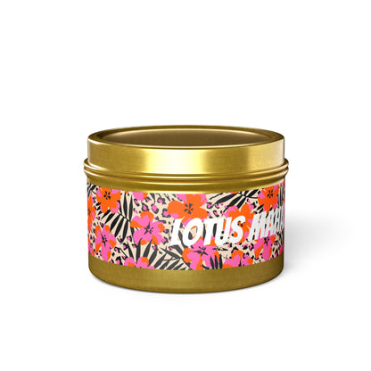 Lotus Mahal Floral Printed Soy Wax Candle