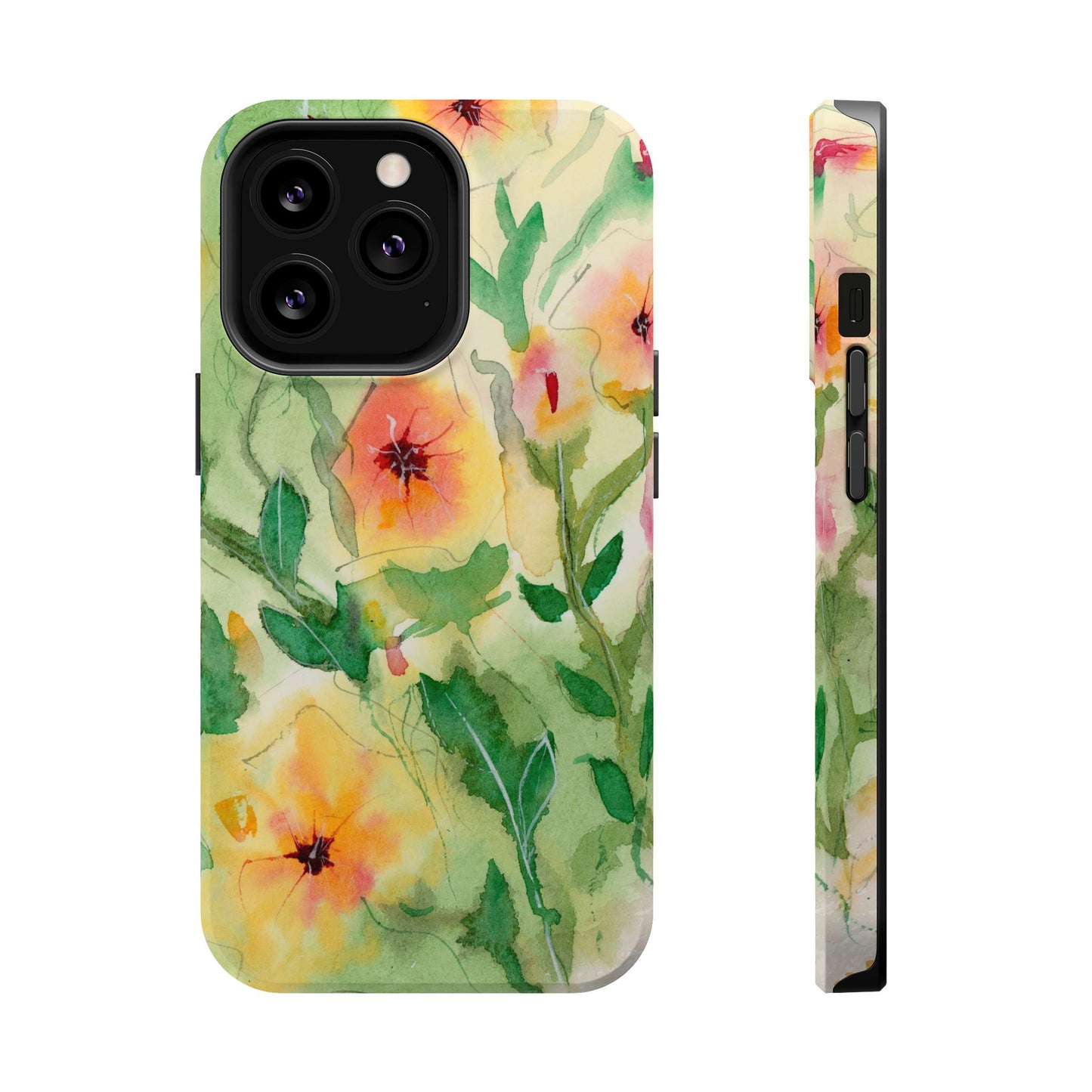 Sunset Flowers MagSafe® Impact Cases (iPhone 16 and others)