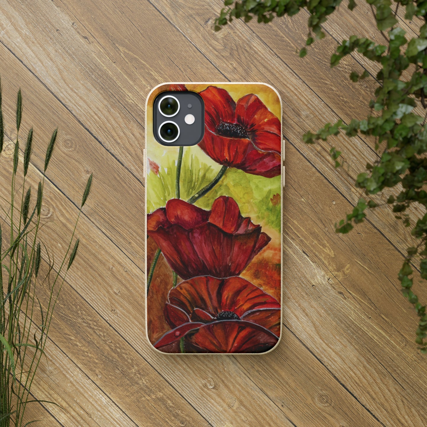 Eco Biodegradable Poppy Love iPhone & Samsung Case