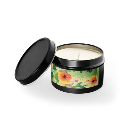 Sunset Flowers Watercolor Art Candles