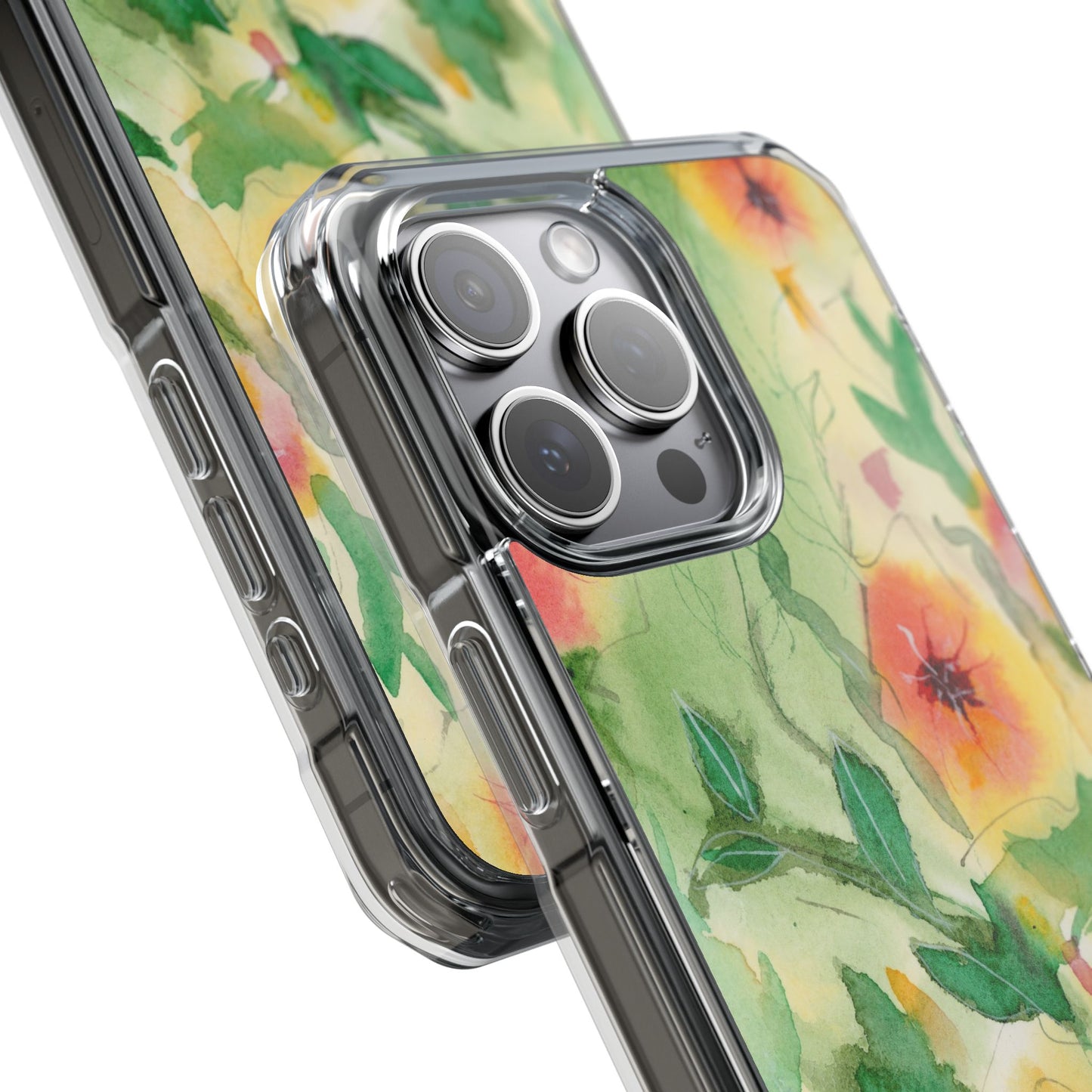 MagSafe® Sunset Flowers Clear Impact Cases (iPhone 16 & others)