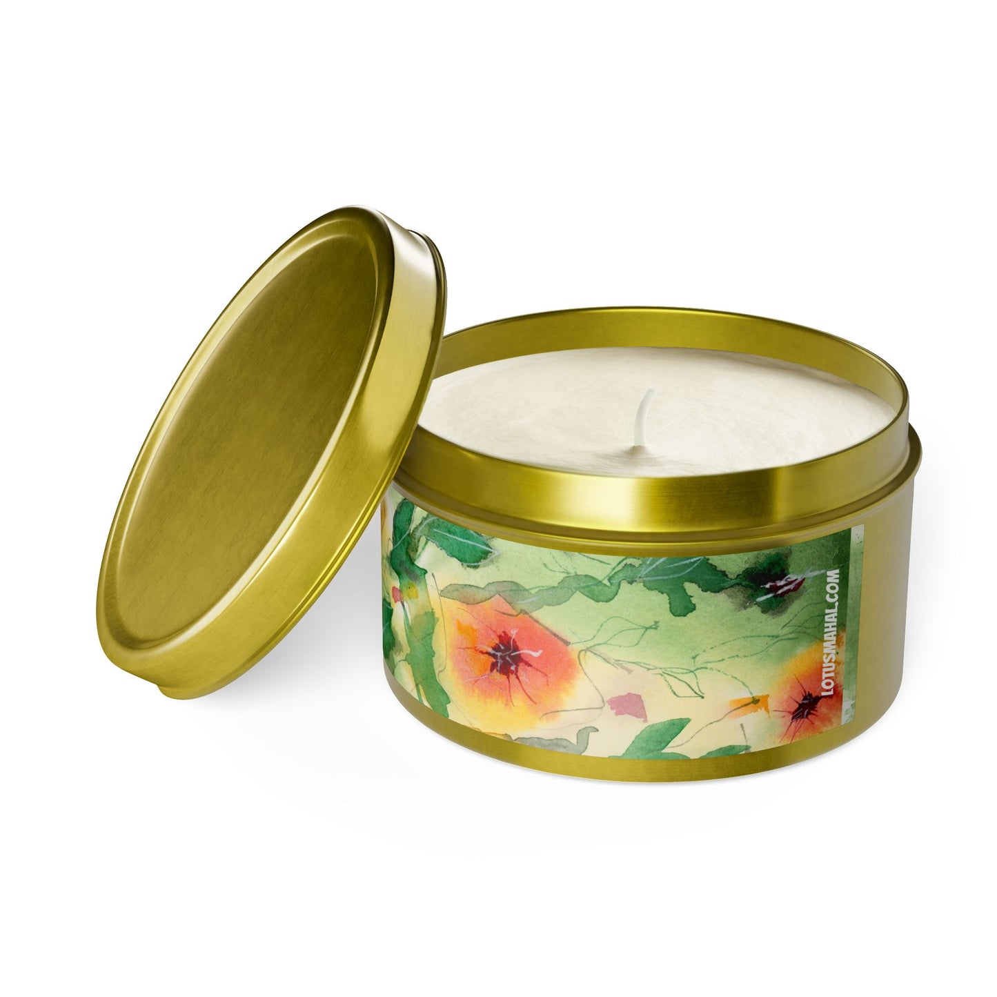 Sunset Flowers Watercolor Art Candles