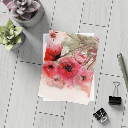 Evening Flowers Holiday Watercolor Print Postcard