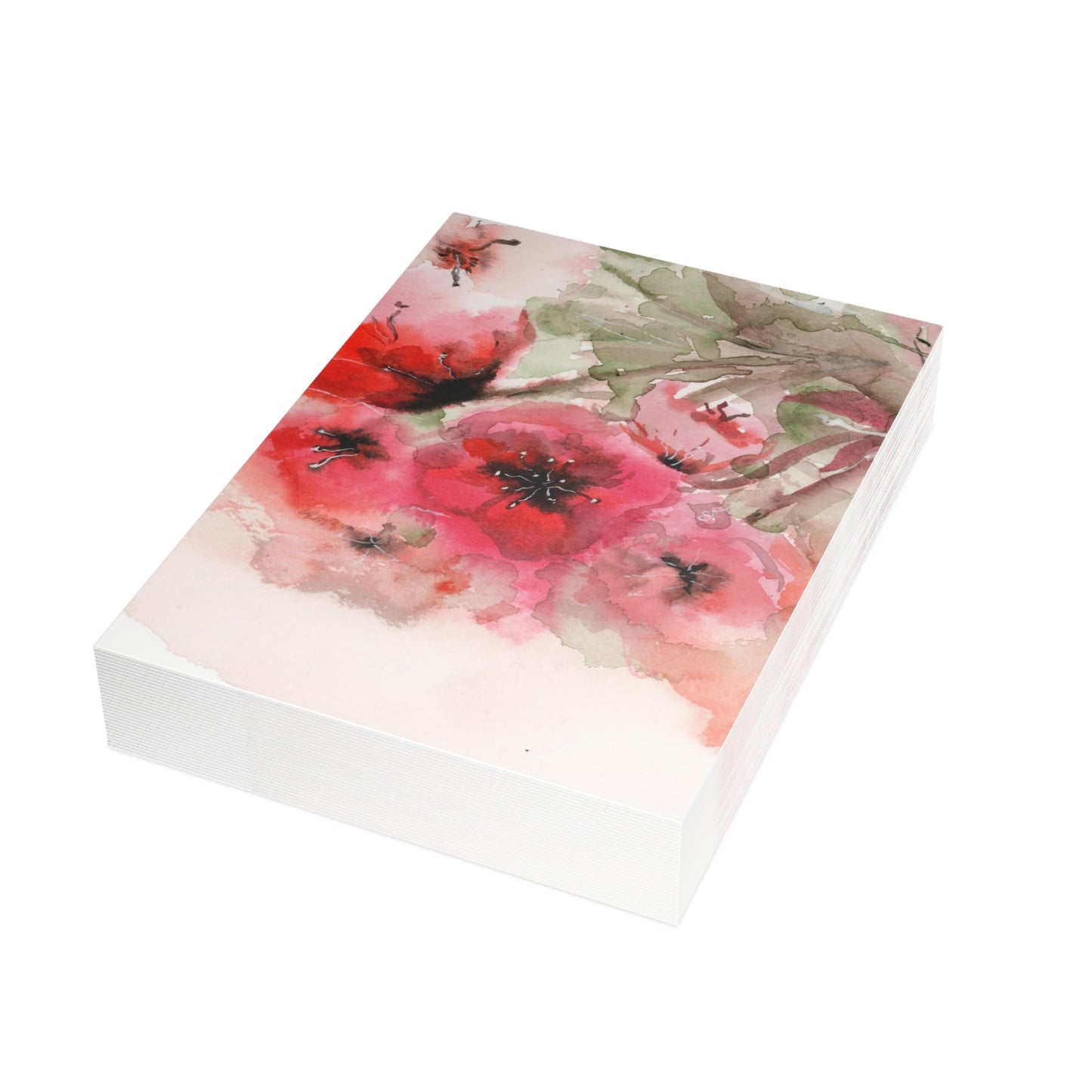 Evening Flowers Holiday Watercolor Print Postcard