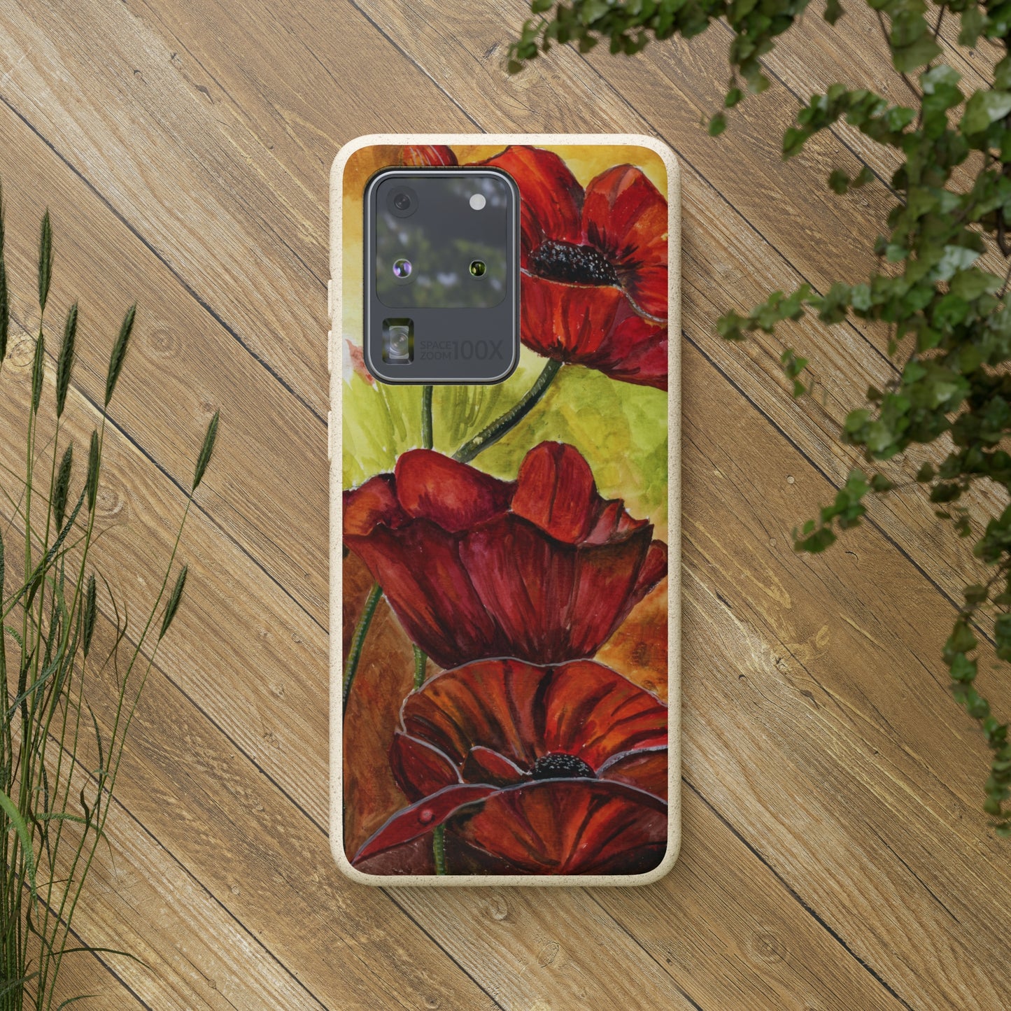 Eco Biodegradable Poppy Love iPhone & Samsung Case