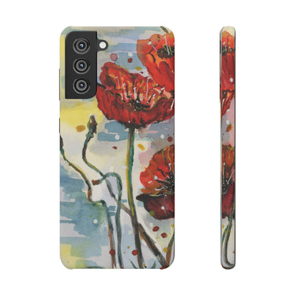 Poppy Love iPhone & Samsung Snap Cases