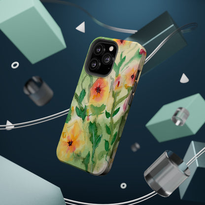 Sunset Flowers MagSafe® Impact Cases (iPhone 16 and others)