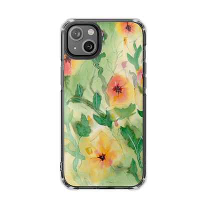 MagSafe® Sunset Flowers Clear Impact Cases (iPhone 16 & others)